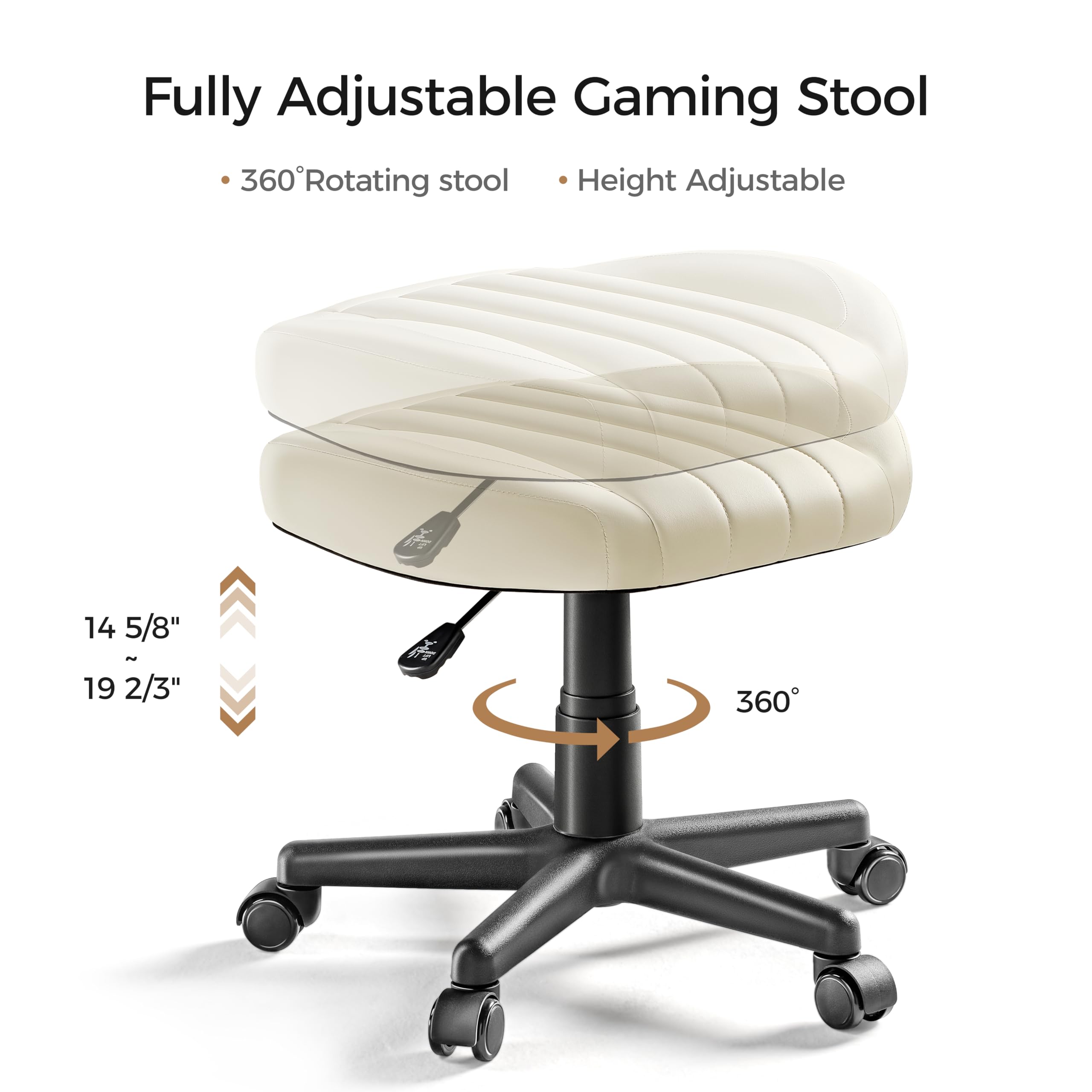 Adjustable Rolling Swivel Stool