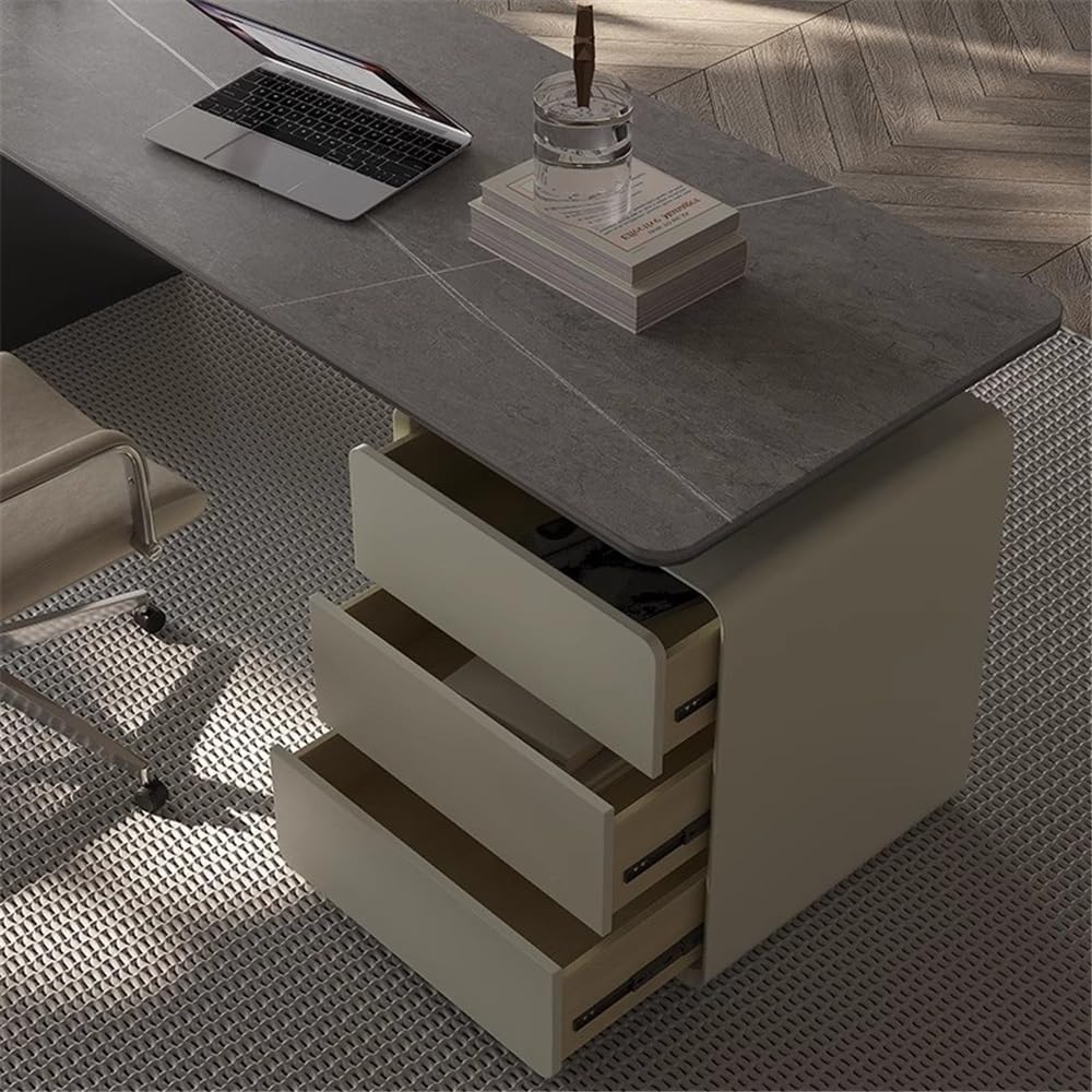 Home Office Desk with File Cabinet