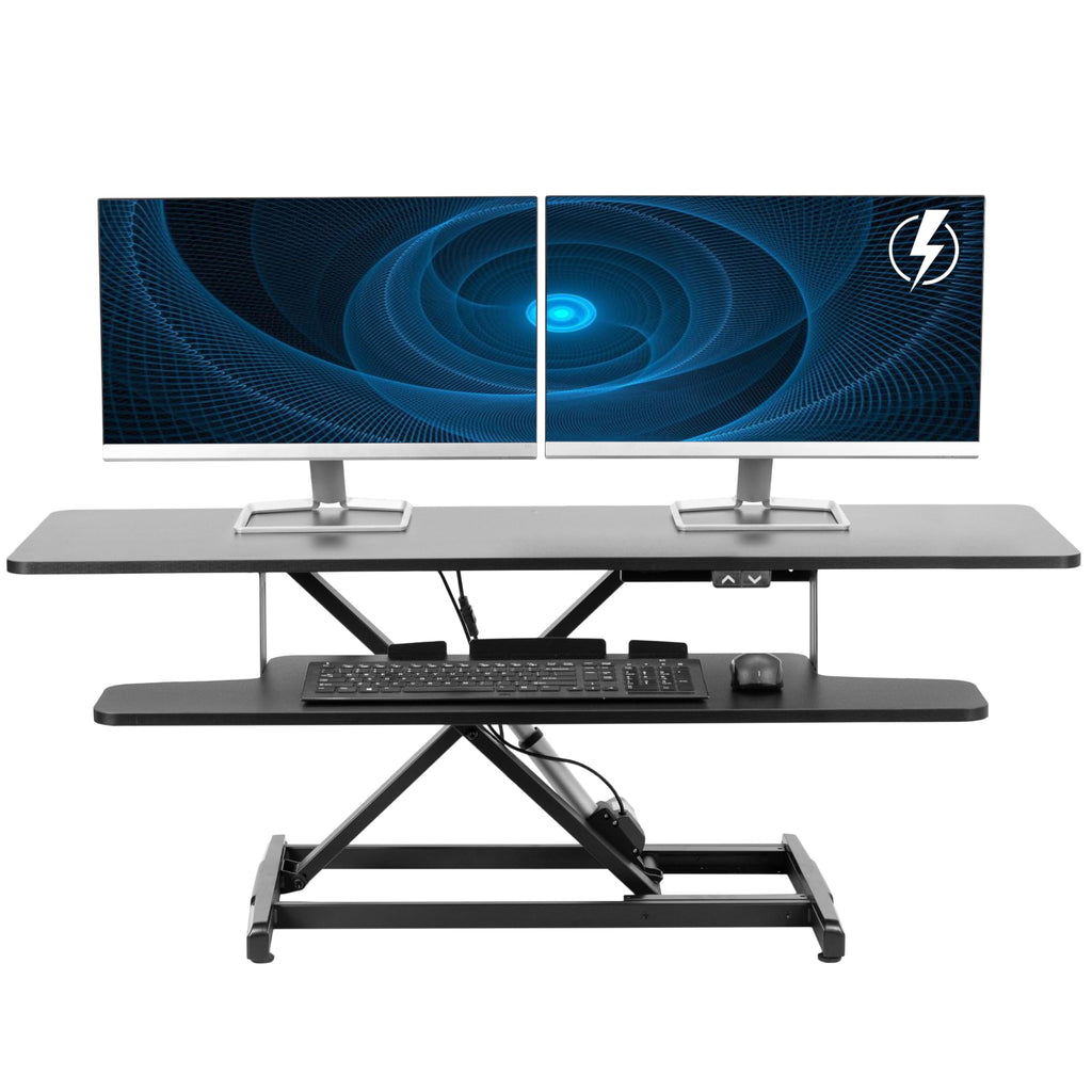 Electric Standing Desk Converter with Keyboard Tray