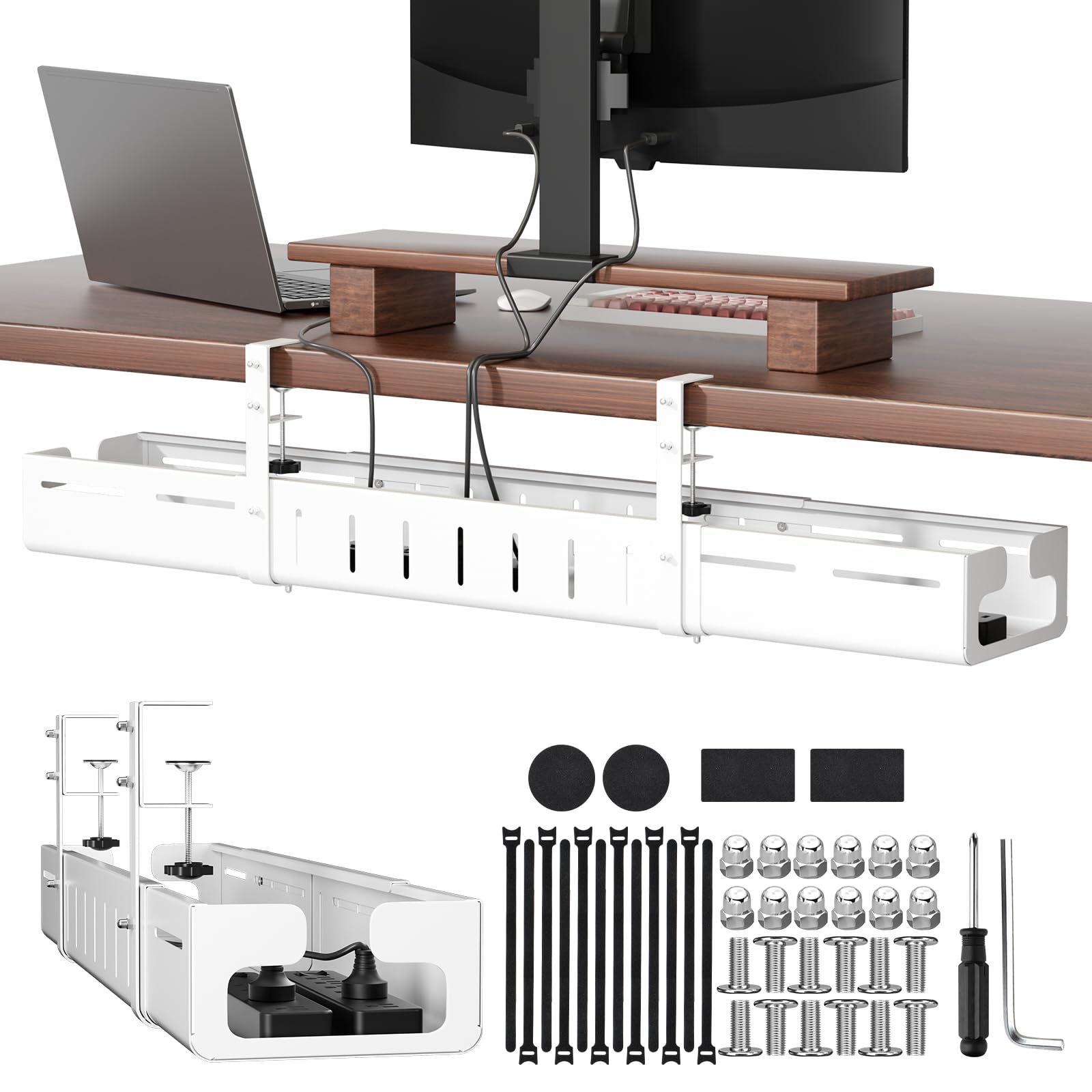 Under Desk Cable Management Tray