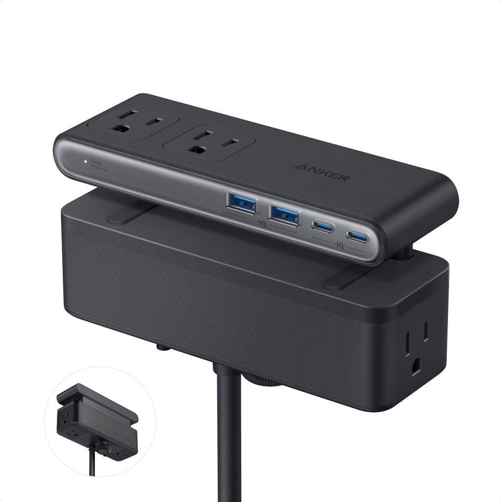 Desk Clamp Power Strip with 70W USB-C Charging