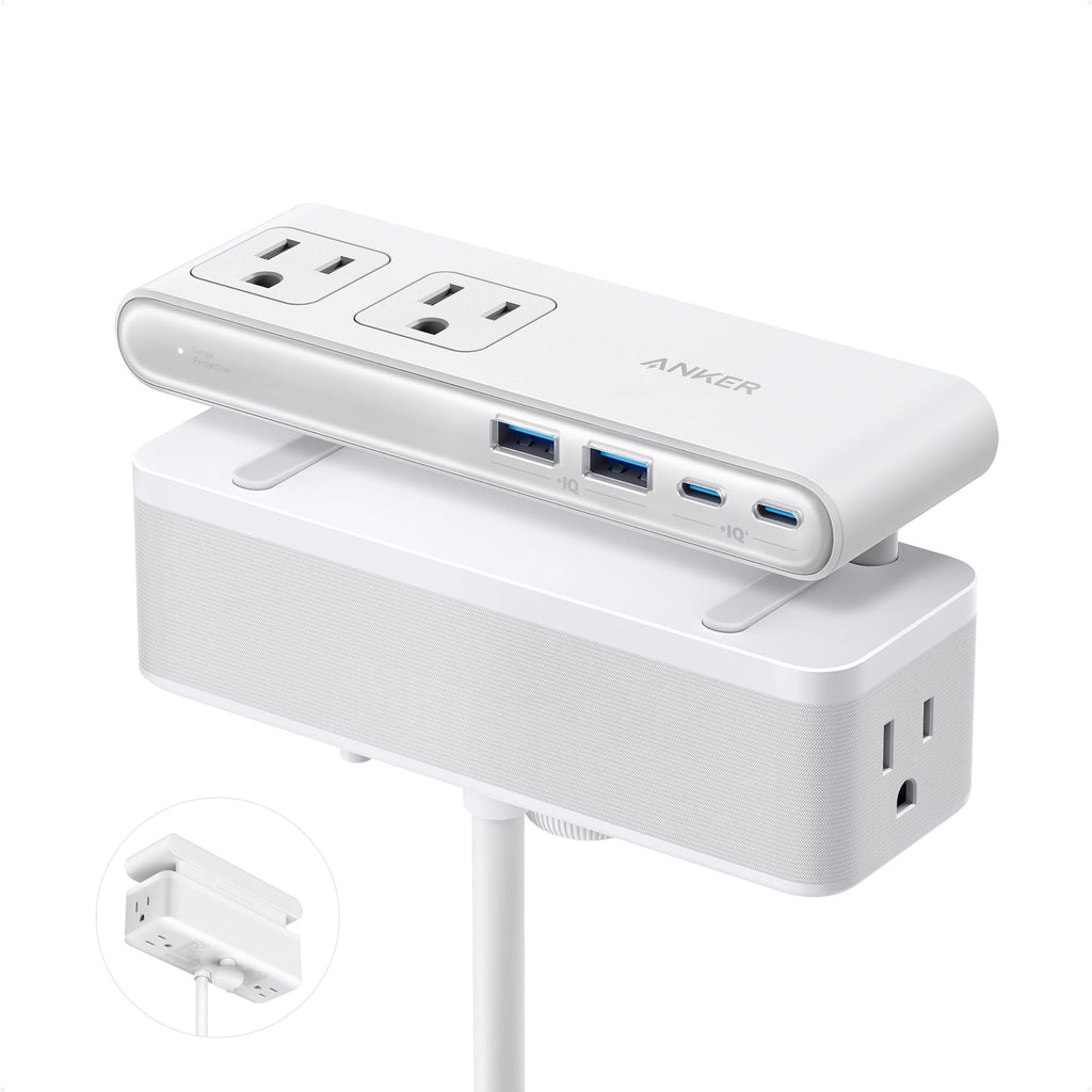 Desk Clamp Power Strip with 70W USB-C Charging