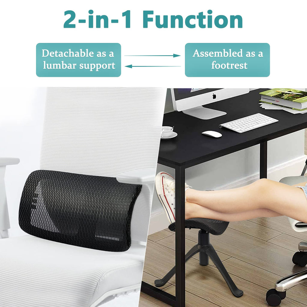 Adjustable Rolling Under Desk Footrest