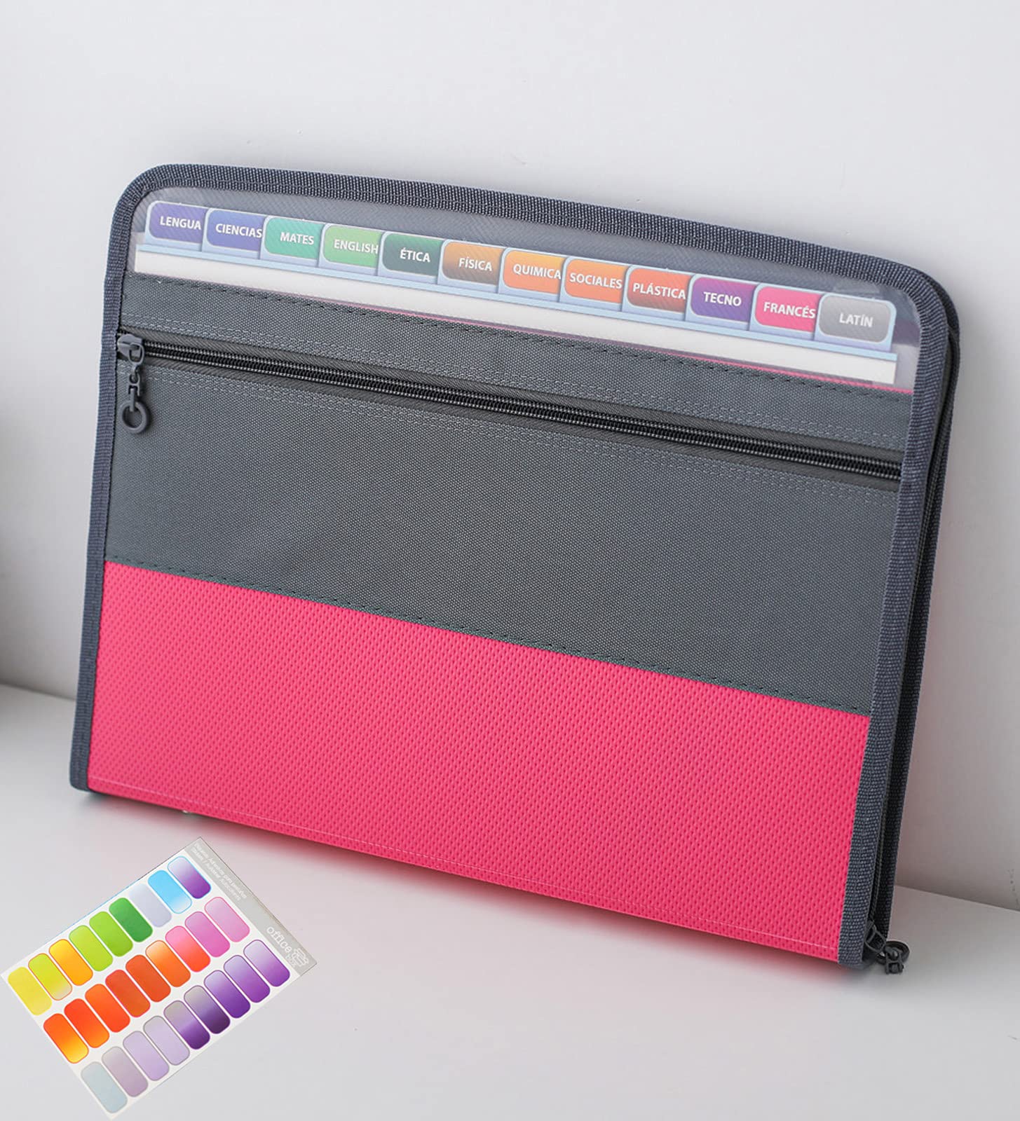 NAFY Expanding File Folders, 13 Pockets Document Organizer with Zipper