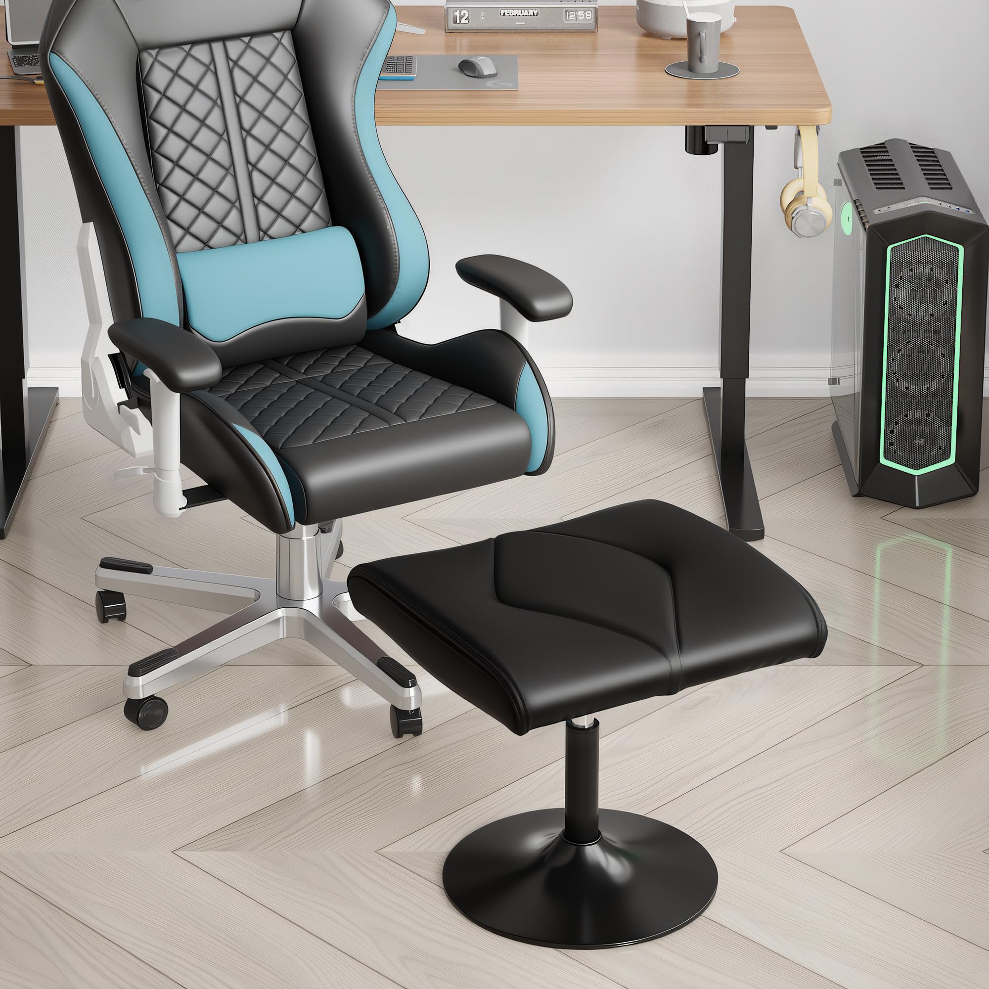 Adjustable Under Desk Footrest Ottoman