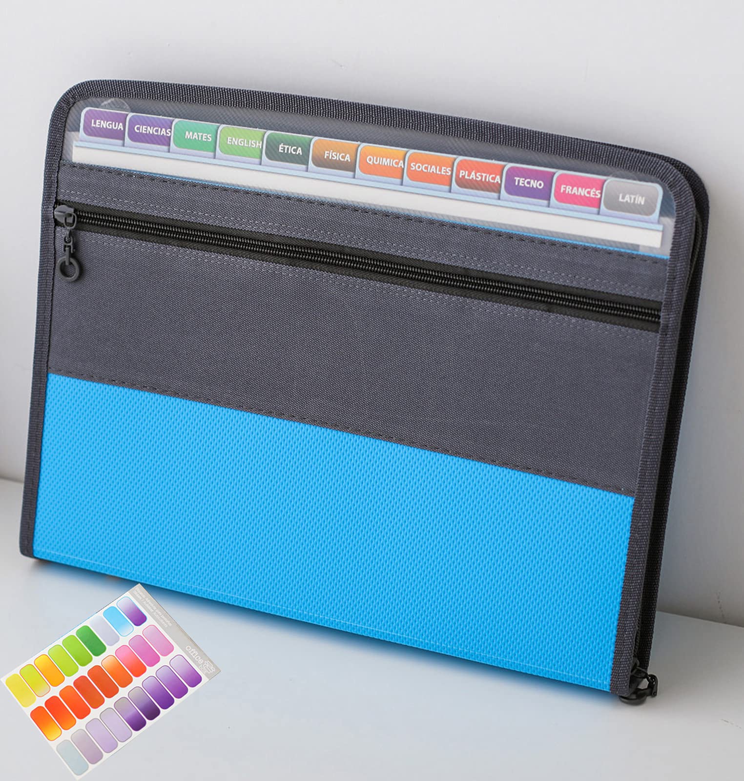 NAFY Expanding File Folders, 13 Pockets Document Organizer with Zipper