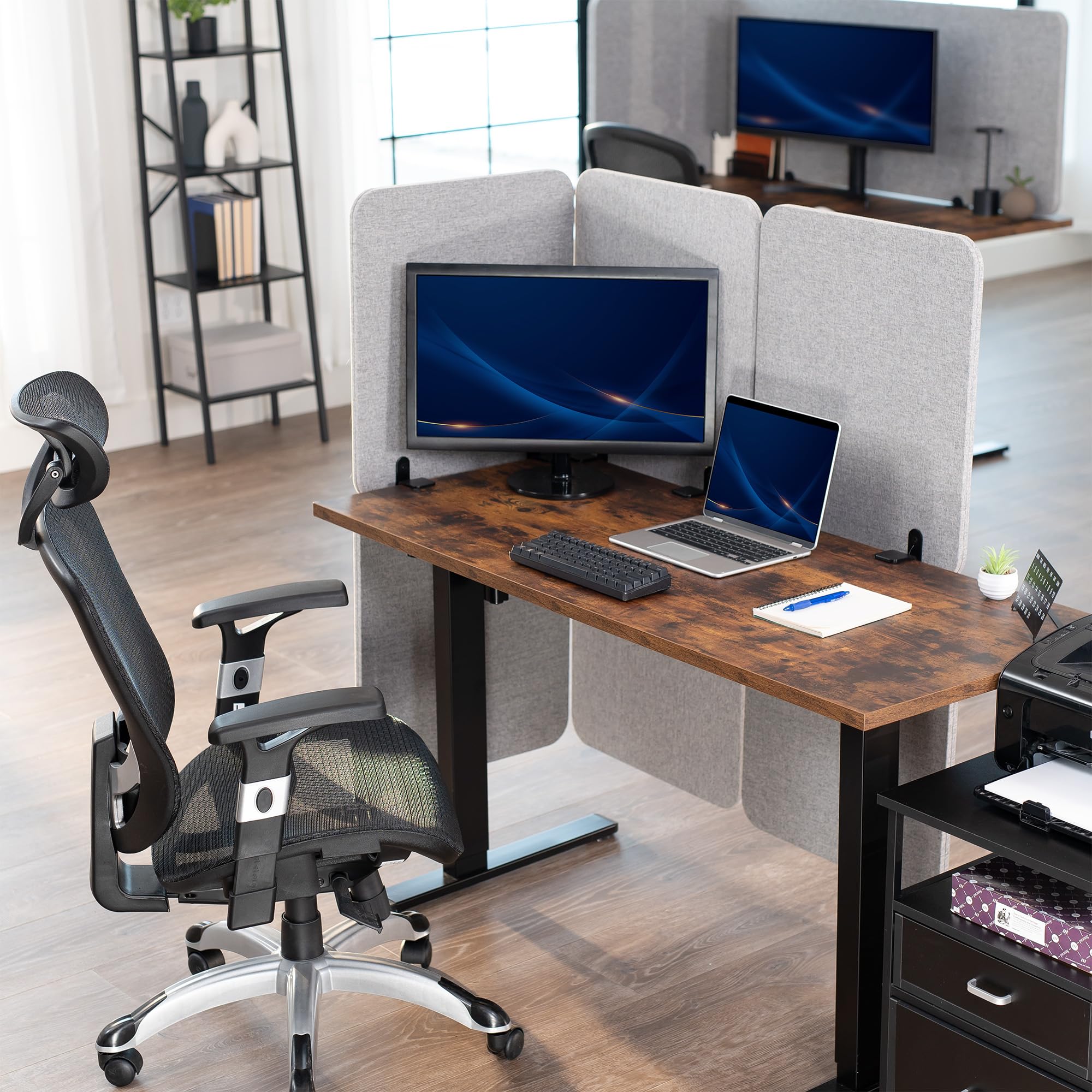 Clamp-On Acoustic Desk Privacy Panel