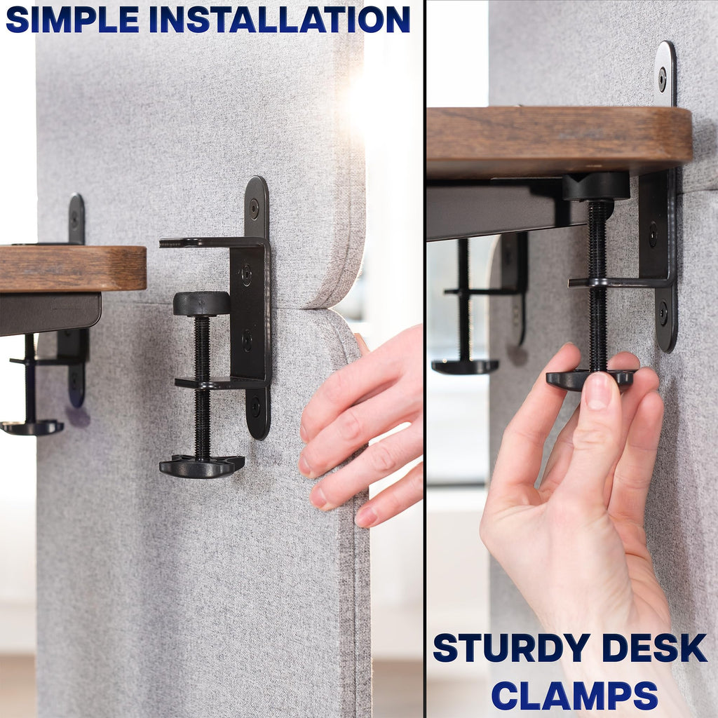 Clamp-On Acoustic Desk Privacy Panel