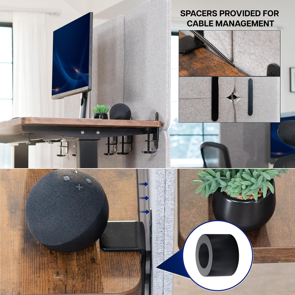Clamp-On Acoustic Desk Privacy Panel
