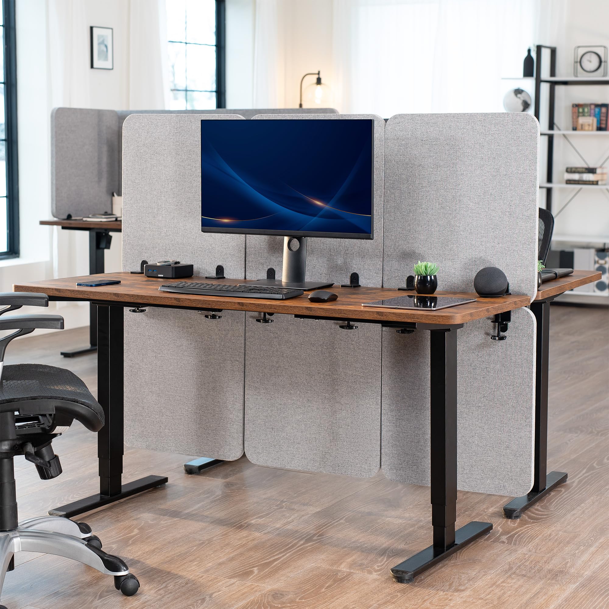 Clamp-On Acoustic Desk Privacy Panel